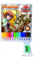 Kredki BAMBINO w opr.drew. 12 kol. + temperówka BAKUGAN St.Majewski