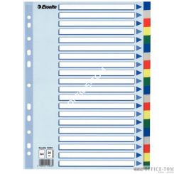 Przekładki plastikowe z PP A4 ESSELTE, 20 kart