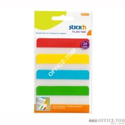 Przekładki indeksujące przeźroczyste 38X76mm 4 kolory STICK\'N