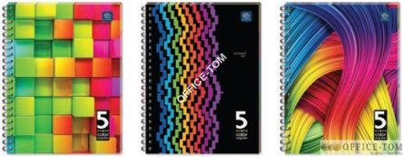 Kołozeszyt A5 100 kratka 5 kol. registrów  INTERDRUK