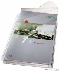 Koszulki groszkowe na katalogi A4 LEITZ, z klapką, 170 mic.