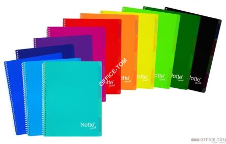 Kołozeszyt projektowy C5 z przekładkami, okładki PP NOTTE TREND 100k