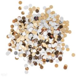 Konfetti kółka, 20g, srebrno-złote, Dp Craft