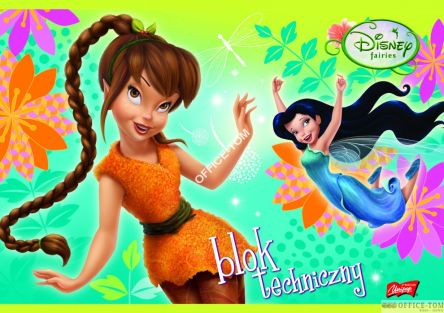 Blok techniczny A4, 10k. DISNEY WRÓŻKI