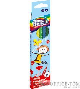Kredki Fiorello Super soft 6 kol. ostrz. trójkątna