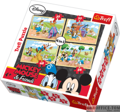 Puzzle Myszka Miki Na farmie - Puzzle 4w1 70 elementów TREFL 34117