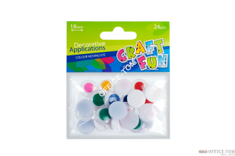 Ozdoba Dekoracyjna Kolor Oczy 18Mm CRAFT WITH FUN