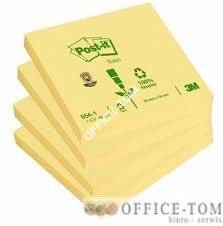 Bloczki samoprzylepne 3M POST-IT® 654 z 76x76 Żółty 1600k