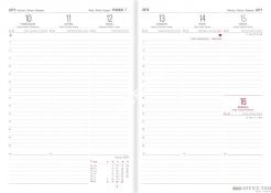 Kalendarz Książkowy A5 Best Okładka 17-C4 Czerwony Tessa TELEGRAPH