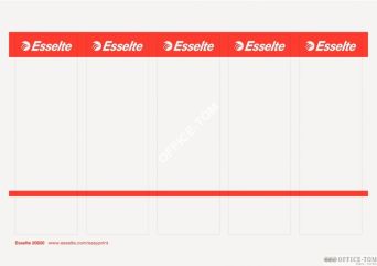Etykiety ESSELTE grzbietowe, szerokie do segreg. No.1 Power i ekonom. ESSELTE, 49X158mm, 10x5 szt., białe, ...