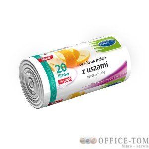 STELLA Worki na śmieci Z USZAMI WYTRZYMAŁE 20L 30szt. BIAŁE (HD-LD)