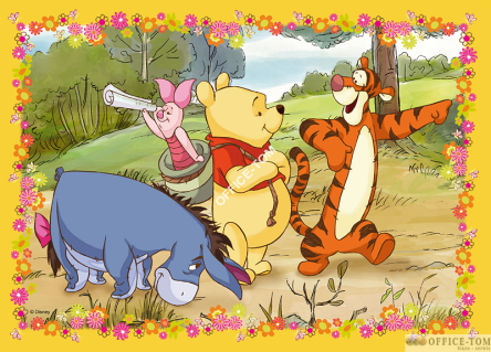 Puzzle Kubuś Puchatek - Puzzle 4w1 70 elementów TREFL 34062