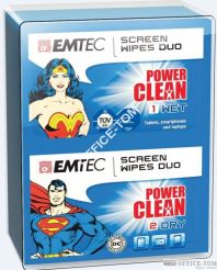 Chusteczki do ekranu LCD/CRT EMTEC POWER CLEAN Superman & Wondrewoman