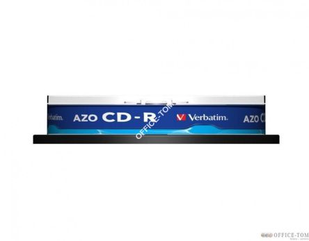 Płyta VERBATIM CD-R  cake box 10  700MB  52x  Crystal  DataLife+ AZO