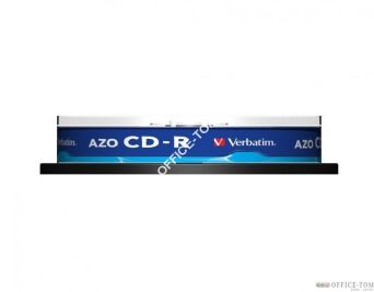 Płyta VERBATIM CD-R  cake box 10  700MB  52x  Crystal  DataLife+ AZO