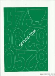 CYFRY samoprzylepne 8cm (8szt) białe ARTDRUK