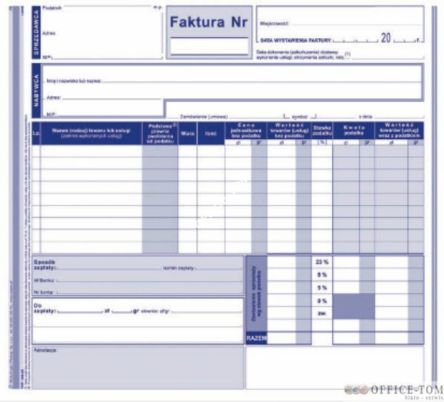 Faktura VAT MICHALCZYK I PROKOP 2/3 A4 80 kartek
