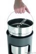 Kosz na śmieci 17 l DURABLE metalowy, okrągły, z popielnicą, kolor czarny - 3