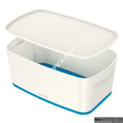 Pojemnik MyBOX mały z pokrywką biało-niebieski Leitz