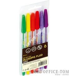 Dlugopis  Fluo 6 kolorów GRAND