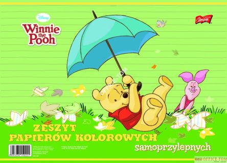 Zeszyt papierów kolorowych samoprzylepnych B4-, 8k. DISNEY KUBUŚ ST.MAJEWSKI