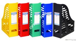 Pojemnik na czasopisma plastikowy Donau 85mm Żółty