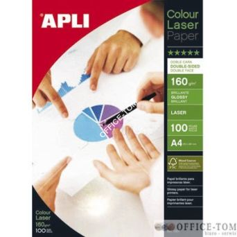 Papier Foto APLI A4 wysokokontrastowy dwustronny do laserówek 160g błyszczący (glossy)dwustronny