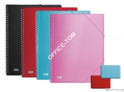 Album ofertowy ELBA URBAN 40 koszulek, A4, plastikowa spirala, na gumki przezroczysty niebieski