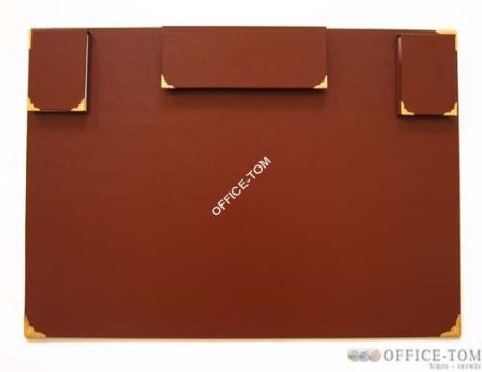 Podkładka na biurko z wyposażeniem brązowy Warta