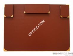 Podkładka na biurko z wyposażeniem brązowy Warta