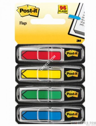 Zakładki indeksujące Post-it® 684ARR3 strzałki, 4 kolory standardowe po 24 szt., 12 x 43 mm 3M