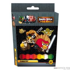 Flamastry 12 kol. ANGRY BIRDS & STAR WARS II  St.Majewski