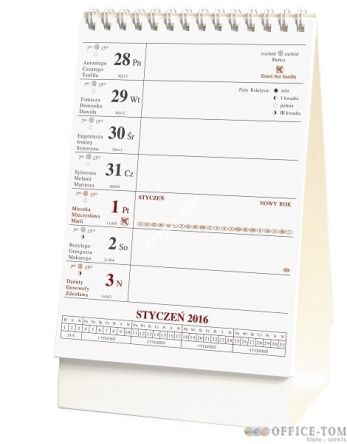 Kalendarz stojący pionowy nr.1237 tydzień/stronie 125*175mm Wokół Nas