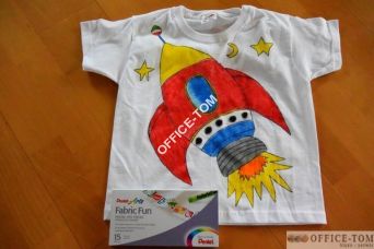 Zestaw pasteli do tkanin z koszulką Pentel PTS15+NM10+KOSZULKA