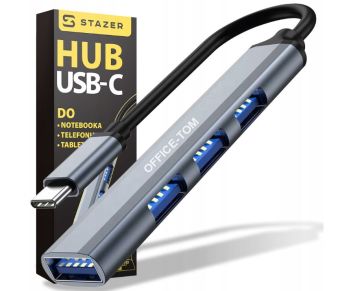 Adapter rozdzielacz rozgałęźnik USB-C 3.1 4x USB-A