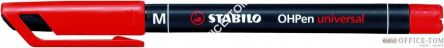 Foliopis STABILO OHPen universal, niezmywalny 1,0 mm czerwony