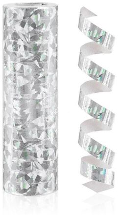 Serpentyna holograficzna srebrna - 4 m., GoDan