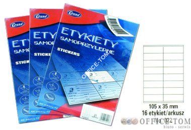 Etykiety samoprzylepne GRAND - 022 105*35/16