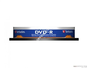 Płyta VERBATIM DVD-R  cake 10  4.7GB  16x  do nadruku wide glossy wodoodporne