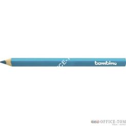 Kredki BAMBINO w oprawie drewnianej Trójkątne kolor niebieski 12 szt 3684