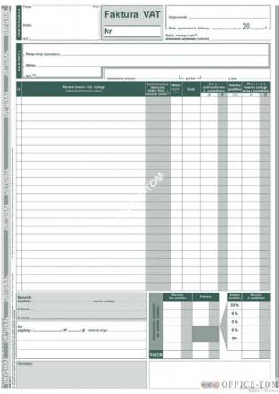 Faktura VAT MICHALCZYK I PROKOP A4 80 kartek
