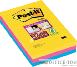 Karteczki samoprzylepne Post-it® Super Sticky w linie, paleta Rio de Janeiro, 101x152mm , 3x90 kartek 70005271971