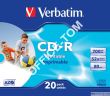 Płyta VERBATIM CD-R  slim jewel case  700MB  52x  do nadruku  DataLife+ AZO - 2