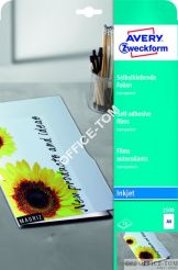 Przezroczyste folie samoprzylepne A4, 10 szt./op., powlekane, grubość 0,17 mm, przezroczyste Avery Zweckform