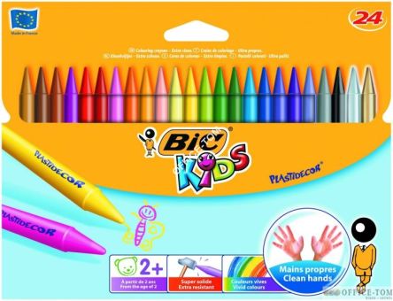 Kredki BIC świecowe Plastidecor Pudełko 24