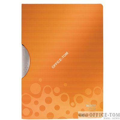 Skoroszyt z klipsem LEITZ Bebop, pomarańczowy