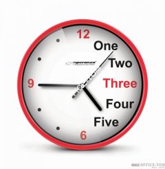 Zegar ścienny PRAGUE czerwony     ESPERANZA