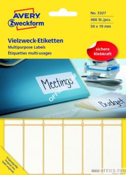 Białe miniEtykiety AVERY ZWECKFORM do opisywania ręcznego 486 etyk./op., 50 x 19 mm, białe