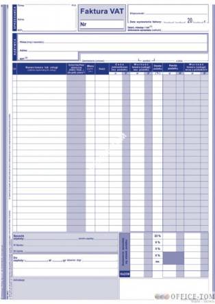 Faktura VAT MICHALCZYK I PROKOP A4 80 kartek