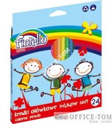 Kredki Fiorello Super soft 24 kol. ostrz. trójkątna
